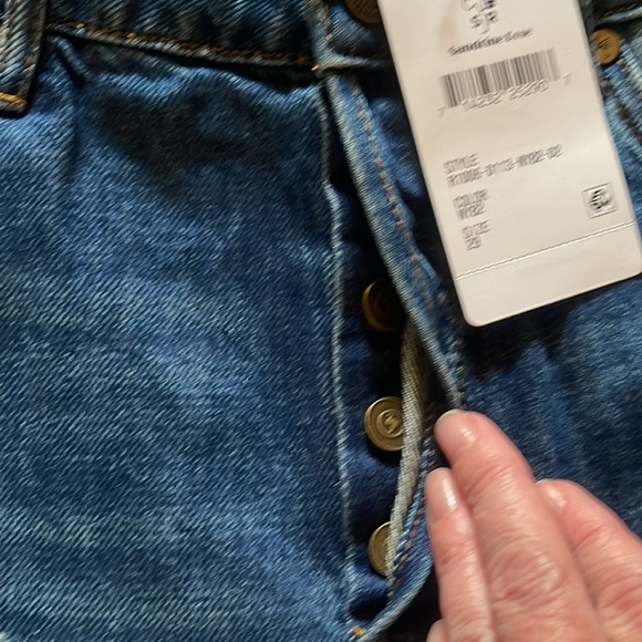 NWT Free People x Sandrine Rose The Virgin Label Straight Fit Distressed Jeans - Picture 6 of 9